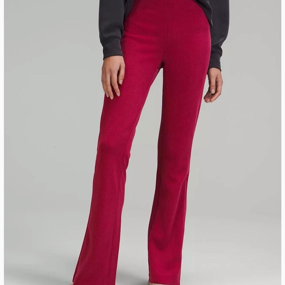 Lululemon Brushed Softstreme Ribbed Zip Flare Pants NWT 2023 - Picture 1 of 7